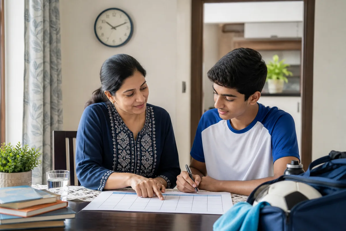 Balance academics and sports with a student weekly plan
