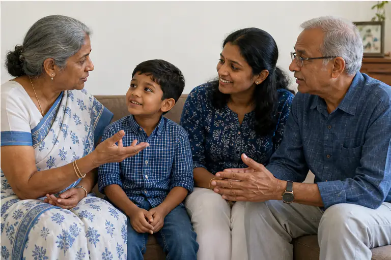 Family conversation keeps a child's home language active