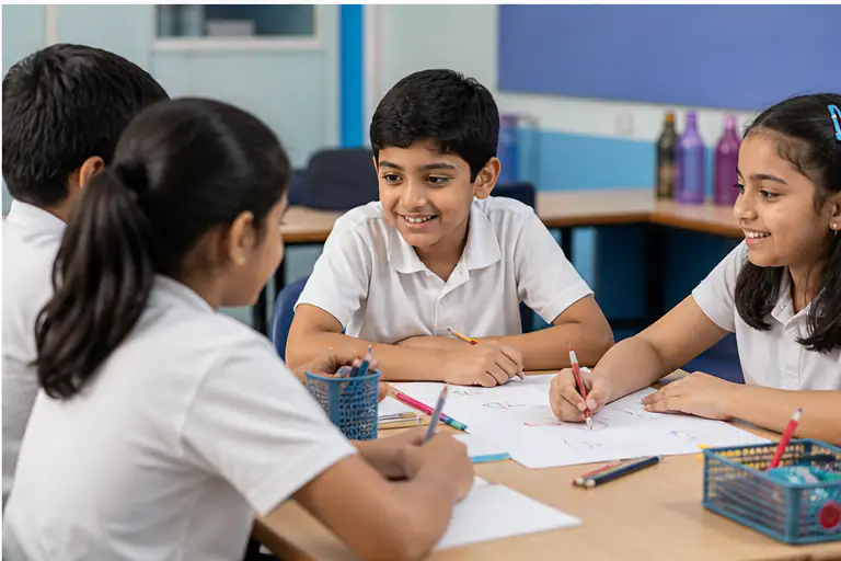 New student builds belonging by joining a small group activity