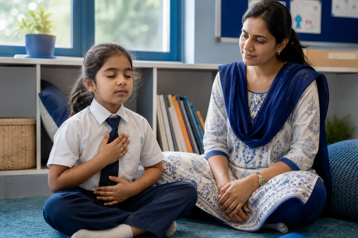 Emotional regulation for children using a calming skill